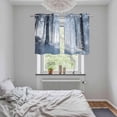 thumbnail image 6 of 2 Panels Kitchen Tier Curtains 39 Inch Length, Winter Forest Grommets Window Treatment Curtain, Natural Forest Tree Snowscape Thermal Curtains Drapes for Living Room/Bathroom, 6 of 9