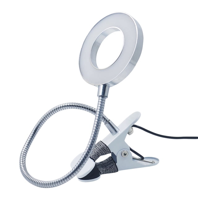 RENACLIPY 1ensemble Lampe à Pince pour Bureau Argent Éclairage de Lecture Lampe de Table Portable pour Maison École Dortoir Rentrée des Classes