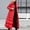 Red, variant on WXLWZYWL Winter Coat for Women Plus Size Long Quilted Outerwear Plush Hooded Puffer Jacket Thicken Warm Padded Overcoat Waterproof Winter Maxi Length Parka Coats