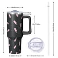 thumbnail image 3 of 40 oz Funny Tumbler with Handle Flip Straw Lid Travel 40oz Funny Tumblers Lids Straws Vacuum Insulated Leak Proof Stainless Steel Cup Mug Gifts for Couples Him Her, 3 of 5