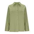 thumbnail image 2 of Vmvidoty Womens Button Down Shirts Long Sleeve Work Office Button Up Dress Shirt 2026 Yellow L, 2 of 7