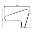 thumbnail image 4 of EDTara 48"x36" Pool Handrail, 304 Stainless Steel Rustproof Stair Rail for Safe Pool Entry & Exit, 250 lbs Capacity, 4 of 7