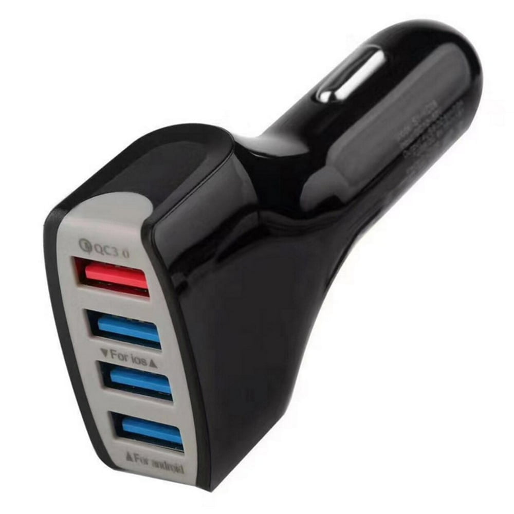 QC3.0 Multifunctional 4-Port USB Quick Charger 4 USB Smart Fast Charging Car Charger Adapter Multi-Protection