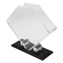 WHAMVOX Clear Napkin Holder Standing Dining Table Napkin Holder Stand Acrylic Napkin Holder for Table
