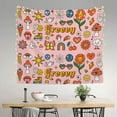 thumbnail image 2 of Sikiie Retro 70s Hippie tapestry wall hanging home decor for bedrooms, living rooms, dorms 60x51in, 2 of 6
