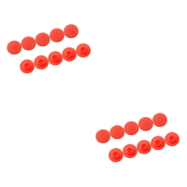 Wosthever 10 piezas de tornillos hexagonales para bicicleta, tapas de rosca, juego de tornillos y tuercas antipolvo resistentes al desgaste de plástico, M6,rojo 2piezas