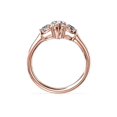 thumbnail image 2 of 1.00 Ct Brilliant Marquise Shape Three Stone Genuine Diamond Beautiful Wedding Ring for her Solid 18K Rose Gold Size 7, 2 of 8