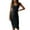 Black, variant on yillto Women's Tank Dress Crew Neck Sleeveless Casual Midi Dresses Summer Basic Slim Mini Dress