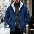 thumbnail image 6 of Enjoytime Fall Winter Hoodies for Men Long Sleeve Zip Up Jacket Fleece Lined Warm Soft Oversized Sweatshirt with Pocket, 6 of 8