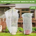 thumbnail image 2 of 4 Pack 2.6 x 3.2 Ft Fruit Tree Netting with Zipper & Drawstring, Zipped Garden Plant Protection Mesh Netting, Blueberry Bush Netting Cover, Bird Barrier Netting Bag for Flowers White, 2 of 6