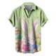 thumbnail image 4 of Camisa de Pascua feliz 2024 para hombre, divertida camiseta hawaiana con estampado de conejo, blusa de talla grande con solapa y botones de manga corta, 4 of 5
