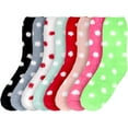 thumbnail image 3 of Fuzzy Polka Dot Super Fuzzy Warm Plush Cozy Cute Socks - Assortment C - 8prs, 3 of 6
