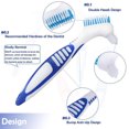 thumbnail image 4 of Innovador juego de cepillos para dentaduras postizas, mango ergonómico para un agarre inigualable, kit para el cuidado de dentaduras postizas con cabezal de cepillo en ángulo para una limpieza, 4 of 6