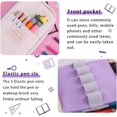 thumbnail image 4 of 1pcs Scalable Canvas Pencil Case Small Pocket Pencil Case Large Capacity Solid Color Pencil Case Girls Boys Pencil Case (Purple), 4 of 5