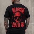 thumbnail image 6 of No Desire to Fit In Skull Graphic T-Shirt, Unisex Classic Fit Cotton Tee, 6 of 9