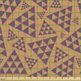 thumbnail image 2 of Ambesonne Abstract Fabric by the Yard Upholstery, Random Triangular Forms, 2 Yards, Purple Dark Peach, 2 of 5