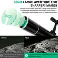 thumbnail image 5 of Telescope for Adults & Kids Beginners, 80mm Aperture 500mm Telescopes for Adults Astronomy, (20X-150X) Portable Refractor Telescope Kit with Decorate Stickers, Backpack, Phone Adapter-Black, 5 of 8