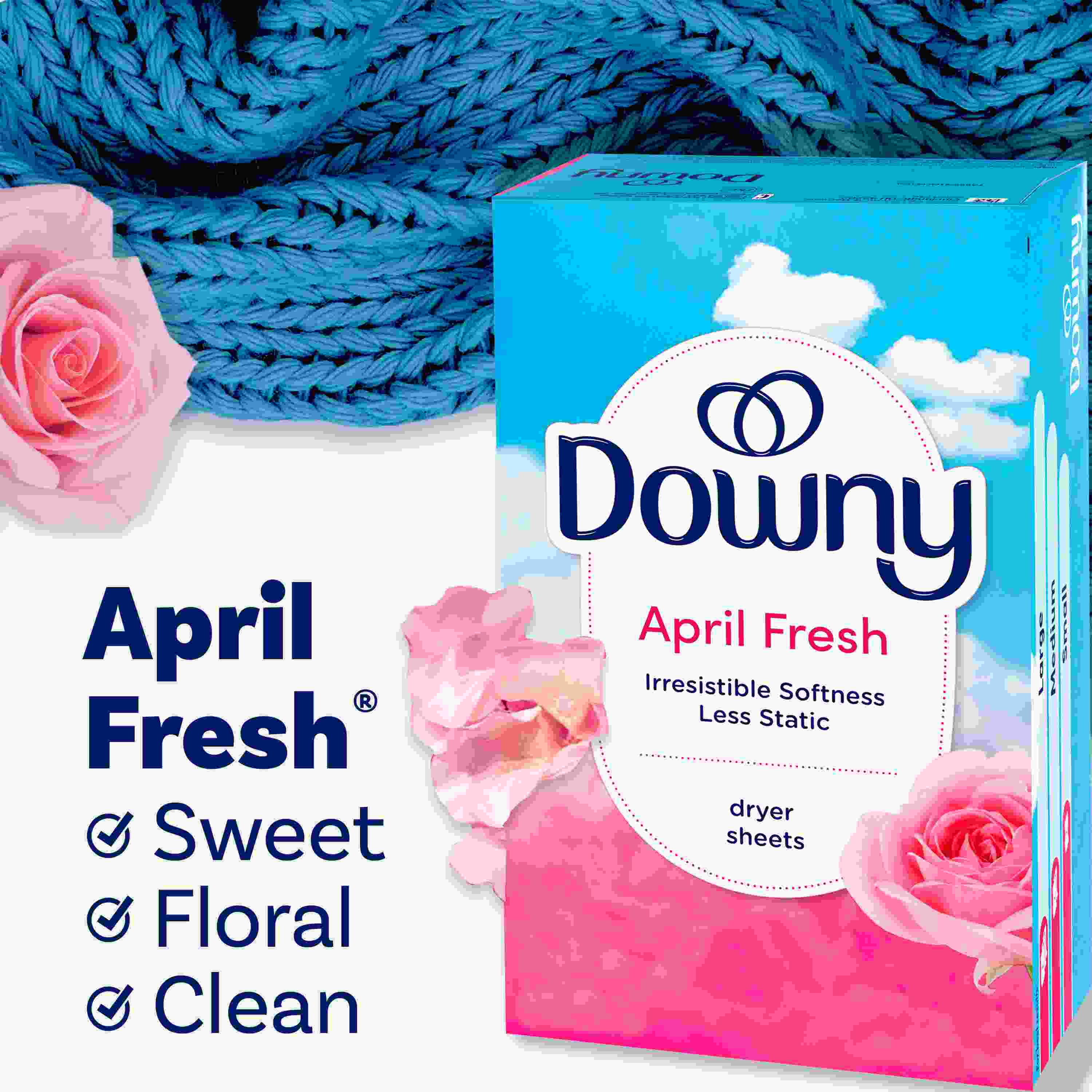 Downy Fabric Softener Dryer Sheets - April Fresh - 120 ct- Pack of 2