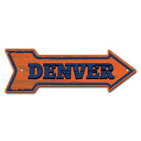 SignMission P-ARROW-999893 6 x 18 in. Wide Denver Arrow Sign