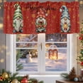 thumbnail image 5 of Valances for Windows Watercolor Winter Gnomes Rod Pocket Short Curtain for bathroom living room bedroom Snowflake on Red Background 1 Panel 54x18in, 5 of 7