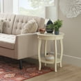 thumbnail image 5 of Powell Fiore Round Indoor Accent Side Table with Shelf, 24" Tall, White, 5 of 8