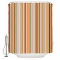 thumbnail image 2 of Burnt Orange Striped Waterproof Fabric Shower Curtain, Farmhouse Orange Ombre Stripes Shower Curtain for Bathroom Curtains Bathtubs Hotel Washable Shower Curtains with 12 Hooks Extra Long 72x96, 2 of 6