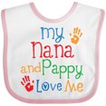 thumbnail image 3 of Inktastic Nana and Pappy Love Me Boys or Girls Baby Bib, 3 of 4