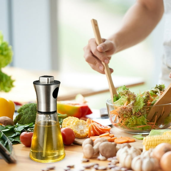 Jierger 200ml Olive Oil Sprayer Oil Sprayer for Cooking BBQ and Air Fryer, Versatile Glass Bottle Olive Oil Vinegar Soy Sauce Spray for Kitchen,Baking,Roasting,Grilling