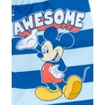 thumbnail image 5 of Conjunto de bañador Disney Mickey Mouse para bebés y niños UPF 50 o más, protector contra erupciones cutáneas, 12 meses, rayas azules, 5 of 5