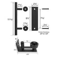 thumbnail image 2 of 12" Sliding Barn Door Handle Pull And Flush Hardware Set With Barn Door Floor Guide, Rustic Black (2 Set) ,Easy to Carry, 2 of 6