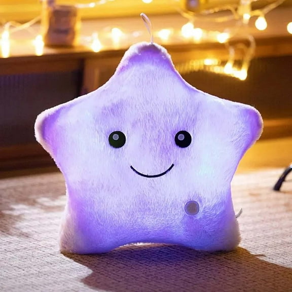 Goowood Star Pillow Sensory Toys for Kids with Autism Light Up Stuffed Animal Glow in the Dark Toddler Pillow Sleep Aid Birthday Xmas Gift