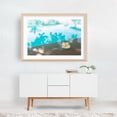 thumbnail image 5 of Plumeria Beside the Pool - Photography Pool Tropical Flowers Water Calm Summer Minimalist Oak Framed Wall Art Print 5 x 7 inches, 5 of 6