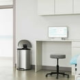 thumbnail image 3 of HLS Commercial HLCHLSS13DFR 13 gal Fire-Rated Soft Step Semi-Round Trash Can, Silver, 3 of 5