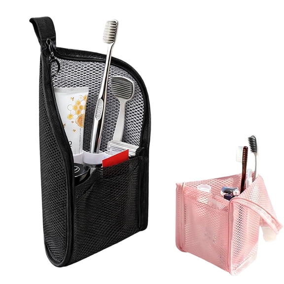 Standing Toiletry Bag, Portable Lightweight Travel Toiletry Bag, EVA MeshTravel Toothbrush Storage Bag, Foldable Waterproof Clear Hanging Travel Toiletry Bag Cosmetic Storage