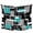 Blue, variant on Red Black Geometric Large Tapestry for Bedroom Wall Hanging Tapestry, Modern Color Block Abstract Ceiling Backdrop Tapestries Poster Blanket Wall Decor for Teens Room Living Room Dorm 100" x 59"