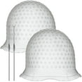 thumbnail image 1 of 2 piezas - gorro con mechas - blanco+ganchillo, 1 of 3
