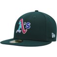 thumbnail image 3 of Men's New Era Green Athletics 1989 World Series Polar Lights 59FIFTY Fitted Hat, 3 of 6