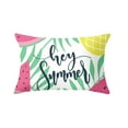 thumbnail image 1 of Pillow for Home - Hello Summer Sign Watermelon Pineapple Short Car Waist Sofa Window Throw Pillow, 1 of 4