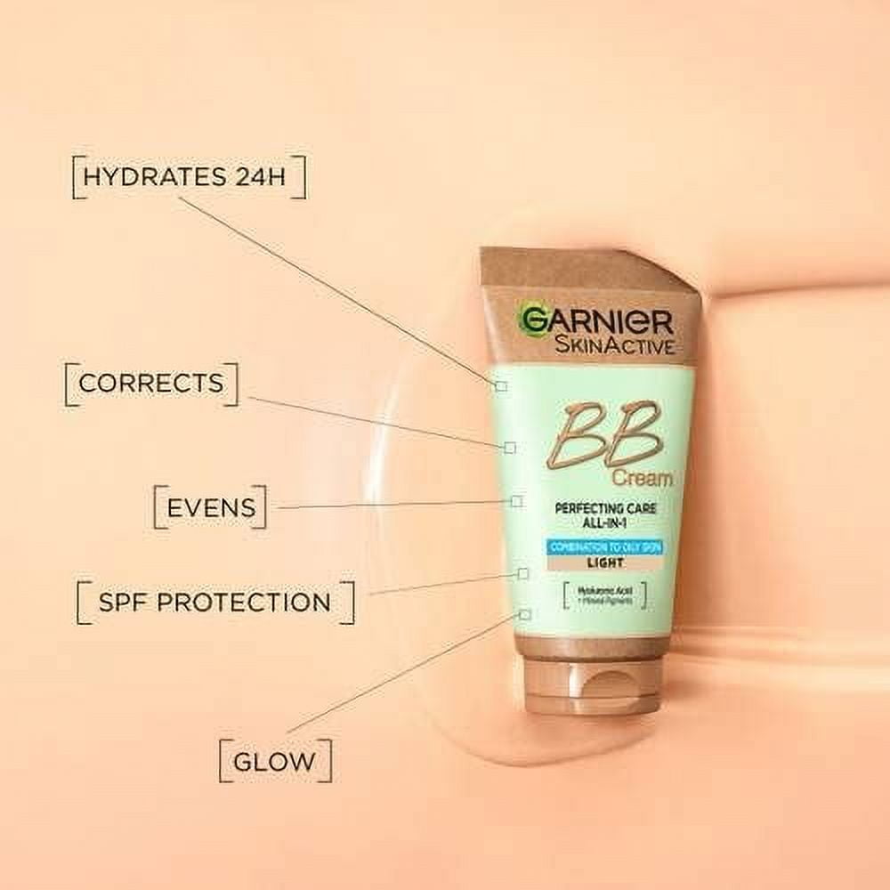 Garnier Skin Naturals Combination to Oily Hyaluronic Aloe All-in-1 BB Light  Cream, 50ml