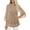 Beige plus size v neck blouse a1, variant on Plus Size V Neck Blouse For Women 3/4 Sleeve Flowy Elegant Tops Solid Color Party Wear Casual Shirts, Silver 5XL
