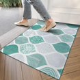 thumbnail image 4 of Green and White Geometric Quatrefoil Pattern Door Rugs,Washable Non Slip Door Mats Indoor,Decorative Door Mats,Entry Mat Indoor for Entrance,Bedroom,Kitchen,Bathroom,17"x30", 4 of 6