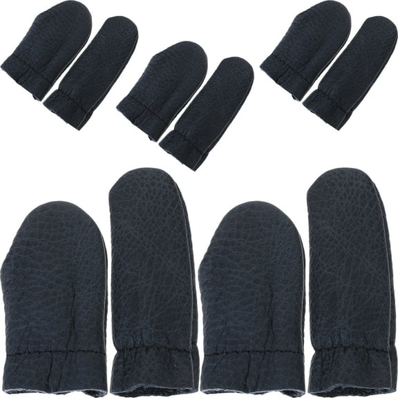 10 Pcs Felt Practice Hand for Nail Finger Cots Mittens Brown