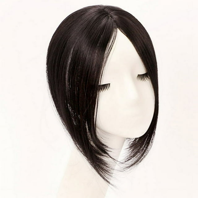 Clips-On Short Hair Wig For Female Head Top Replacement Blocks Effectively Covering Sparse & Gray Hair Light Brown