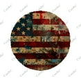 Distressed American Flag Polyester Universal Spare Wheel Tire Cover