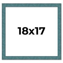 18x17 Frame Blue Rustic Barnwood Solid Wood Picture Frame Width 1.25 Inches | Interior Depth 0.5