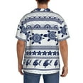 thumbnail image 3 of Lsque Sea Underwater Turtles print Men's Cuban Collar Short Sleeve Shirt Summer Beachwear Casual Button Down Fashionable Vacation Leisure Shirt-XX-Large, 3 of 7