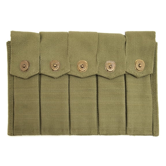 US WW2 Thompson 5 Cell Magazine Pouch D. OD Marked JT&L 1944