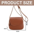 thumbnail image 2 of New decorative texture bag artificial leather simple temperament commuter shoulder bag underarm bag-Dark brown, 2 of 5