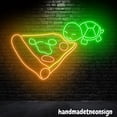 thumbnail image 3 of Handmadetneonsign Turtle Eating Pizza Neon Sign, Cute Turtle Wall Art, Pizza Restaurant Wall Decor 039517, 3 of 5