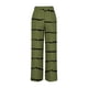 thumbnail image 4 of Puntoco Pantalones De Pierna Ancha Con Cordón Estampado A Rayas A La Moda Para Mujer Verde Militar S, 4 of 5